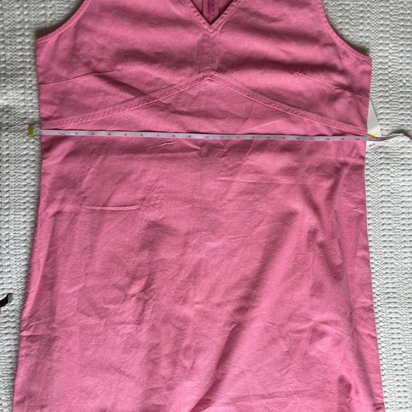 NWT Dip Linen Cotton Dress Women XL Mini Bubblegum Pink Preppy Beach Resort - Picture 11 of 12